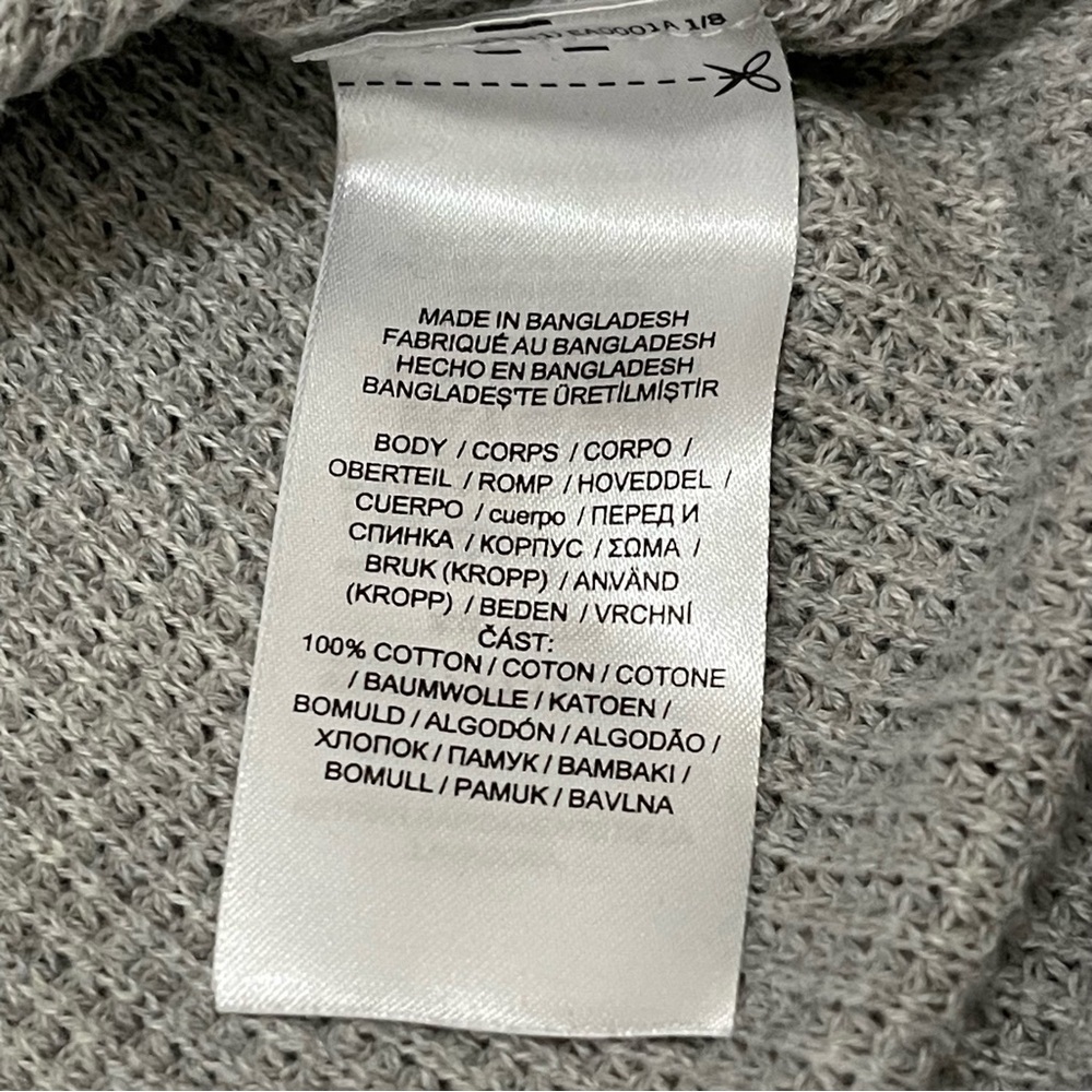 LAUREN RALPH LAUREN Knit Pullover Long Sleeve Hoodie Grey Size Small Petite - Picture 3 of 8